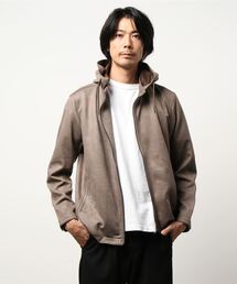 HIDEAWAYS NICOLE | レザー調プリントスウェード　フード付きスタンドブルゾン(ブルゾン)