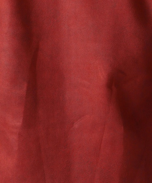 HIDEAWAYS NICOLE（ハイダウェイニコル）の「レザー調プリントスウェード　フード付きスタンドブルゾン（ブルゾン・メンズ・ブラック/オレンジ/シルバーグレー/グレイッシュベージュ・MEDIUM/LARGE/X-LARGE）」の18枚目の写真