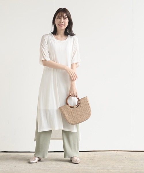 ワンピース ドレス ワンピースインナーｓｅｔシースルースリットワンピース ワンピース Rps アールピーエス のファッション