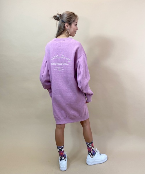 BILLABONG(ビラボン)の「BILLABONG/ビラボン ビッグシルエット バックプリントスウェットワンピース BB014-355(ワンピース・レディース・ホワイト/ピンク/ブラック・M/L)」の15枚目の写真
