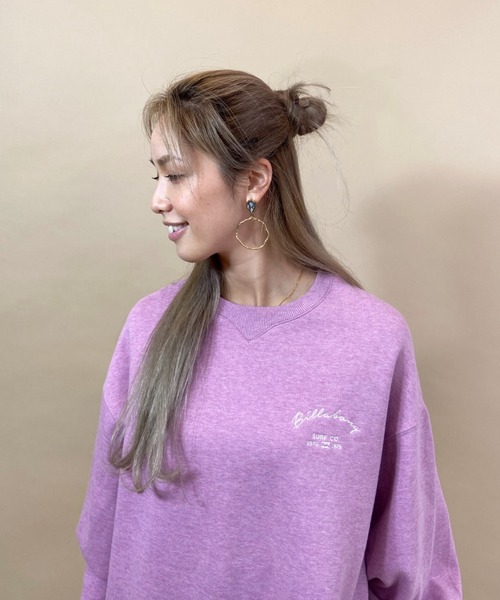 BILLABONG(ビラボン)の「BILLABONG/ビラボン ビッグシルエット バックプリントスウェットワンピース BB014-355(ワンピース・レディース・ホワイト/ピンク/ブラック・M/L)」の13枚目の写真