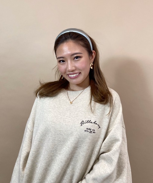 BILLABONG(ビラボン)の「BILLABONG/ビラボン ビッグシルエット バックプリントスウェットワンピース BB014-355(ワンピース・レディース・ホワイト/ピンク/ブラック・M/L)」の14枚目の写真