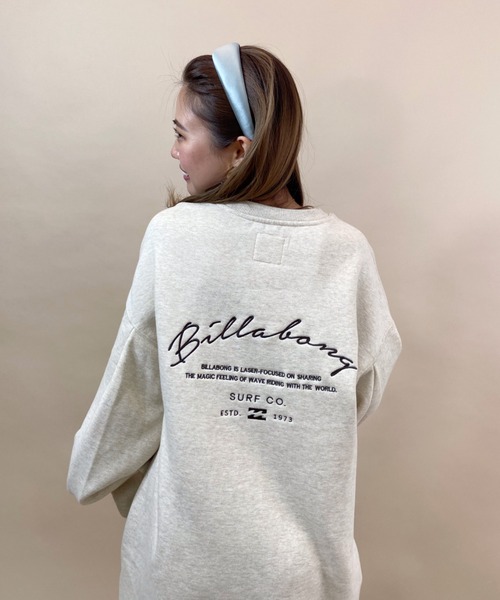 BILLABONG(ビラボン)の「BILLABONG/ビラボン ビッグシルエット バックプリントスウェットワンピース BB014-355(ワンピース・レディース・ホワイト/ピンク/ブラック・M/L)」の12枚目の写真