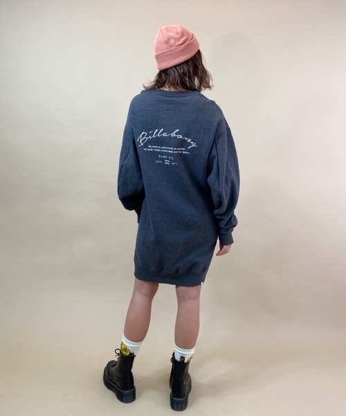 BILLABONG(ビラボン)の「BILLABONG/ビラボン ビッグシルエット バックプリントスウェットワンピース BB014-355(ワンピース・レディース・ホワイト/ピンク/ブラック・M/L)」の5枚目の写真