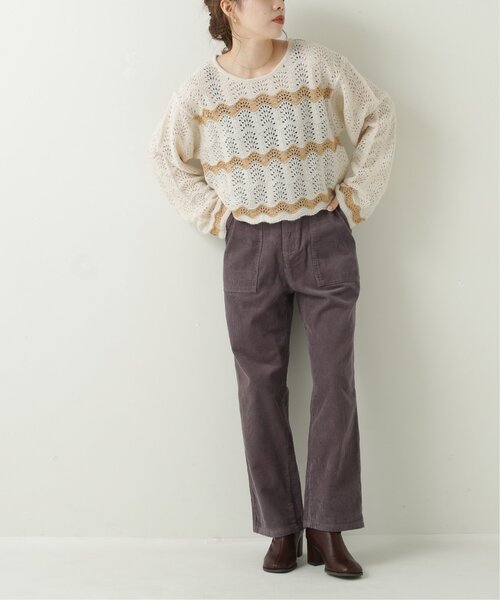 RAY CASSIN（レイカズン）の「コーデュロイベイカーパンツ（その他パンツ・レディース・ブラック/パープル/ライトカーキ/キナリ・FREE）」の16枚目の写真