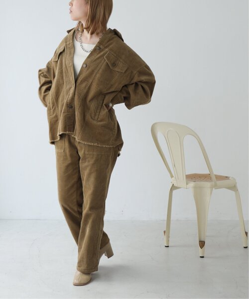 RAY CASSIN（レイカズン）の「コーデュロイベイカーパンツ（その他パンツ・レディース・ブラック/パープル/ライトカーキ/キナリ・FREE）」の6枚目の写真