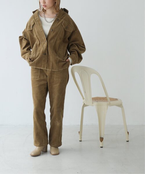 RAY CASSIN（レイカズン）の「コーデュロイベイカーパンツ（その他パンツ・レディース・ブラック/パープル/ライトカーキ/キナリ・FREE）」の14枚目の写真