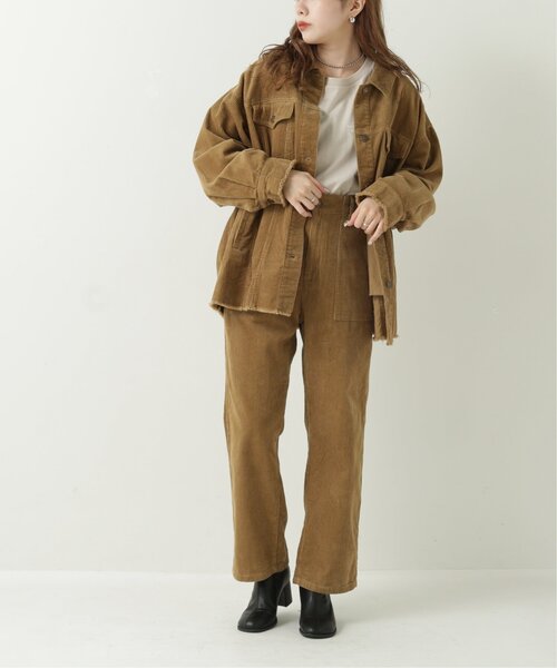 RAY CASSIN（レイカズン）の「コーデュロイベイカーパンツ（その他パンツ・レディース・ブラック/パープル/ライトカーキ/キナリ・FREE）」の7枚目の写真