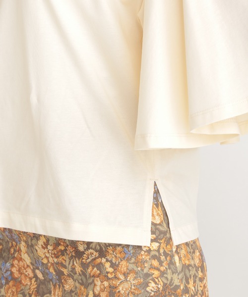 Andemiu（アンデミュウ）の「ソデフレアＴ219780（Tシャツ/カットソー・レディース・チャコールグレー/オフホワイト/ピンク/モカ・FREE）」の14枚目の写真