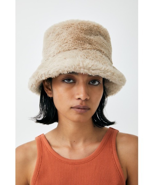 MOUSSY(マウジー)の「F/FUR BUCKET ハット(ハット・レディース・アイボリー/ダークブラウン/ブラック・FREE)」の4枚目の写真