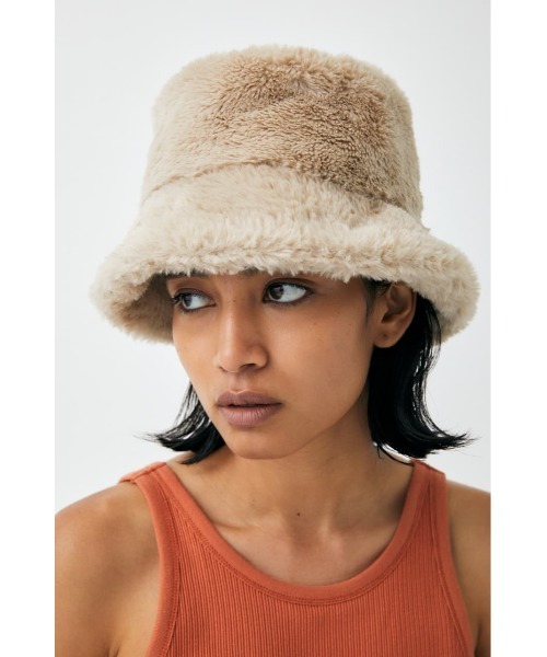 MOUSSY(マウジー)の「F/FUR BUCKET ハット(ハット・レディース・アイボリー/ダークブラウン/ブラック・FREE)」の17枚目の写真