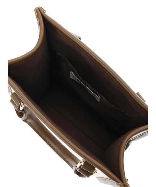 earth music&ecology（アースミュージックアンドエコロジー）の「スクエアジャガードバッグ ＊（トートバッグ・レディース・アイボリー/ブラック・FREE）」の20枚目の写真