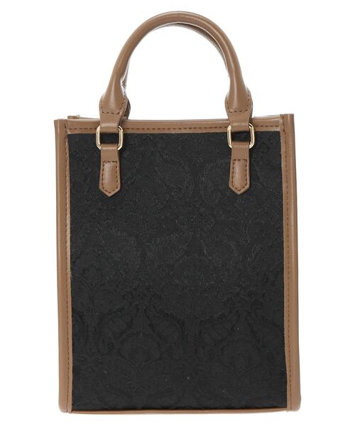 earth music&ecology（アースミュージックアンドエコロジー）の「スクエアジャガードバッグ ＊（トートバッグ・レディース・アイボリー/ブラック・FREE）」の18枚目の写真