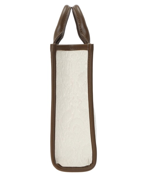 earth music&ecology（アースミュージックアンドエコロジー）の「スクエアジャガードバッグ ＊（トートバッグ・レディース・アイボリー/ブラック・FREE）」の10枚目の写真