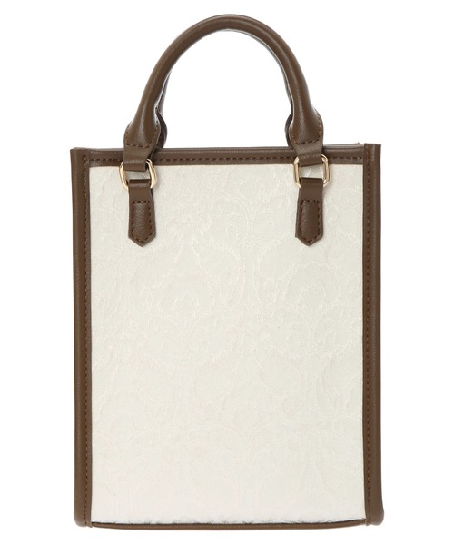 earth music&ecology（アースミュージックアンドエコロジー）の「スクエアジャガードバッグ ＊（トートバッグ・レディース・アイボリー/ブラック・FREE）」の16枚目の写真