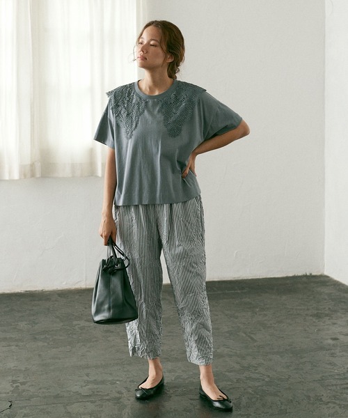 PUAL CE CIN（ピュアルセシン）の「冷感ストライプパンツ（その他パンツ・レディース・その他1/その他2・FREE）」の9枚目の写真