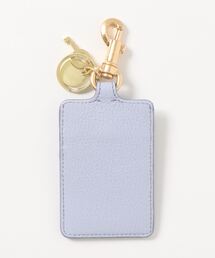 SEE BY CHLOE キーリング カードホルダー 関税送料込 Chloé グレインレザー製Alphabetカードホルダー の灰色