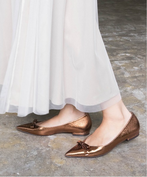 RANDA（ランダ）の「2WAY ソフト リボンデザインフラットパンプス（パンプス・レディース・ブラック/ブロンズ/レオパード/イエロー・22/22.5/24.5/23/24/25/23.5/25.5）」の12枚目の写真