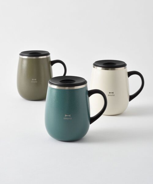 BRUNO（ブルーノ）の「蓋つきステンレスマグ tall（グラス/マグカップ/タンブラー・レディース・カーキ/アイボリー/ブルーグリーン/オレンジ/ブラウン/グレー/ピンク/グレー系その他/グレイッシュベージュ・ﾌﾘ-）」の17枚目の写真