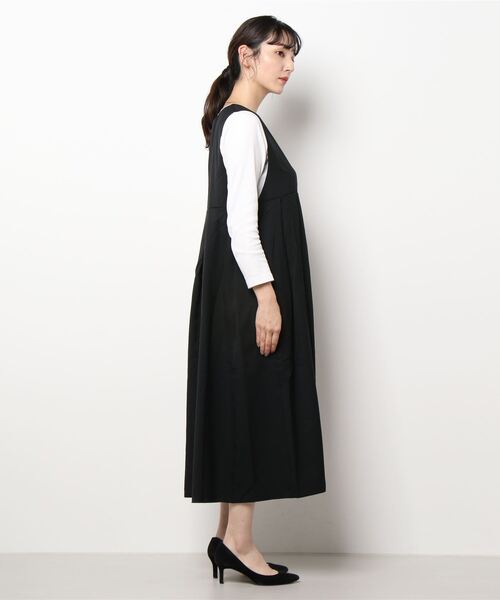 coca（coca）（コカ）の「2WAYマキシ丈ジャンパースカート（ワンピース・レディース・ブラック/ベージュ・SHORT/LONG）」の15枚目の写真