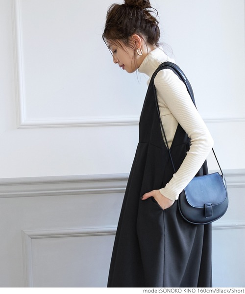 coca（coca）（コカ）の「2WAYマキシ丈ジャンパースカート（ワンピース・レディース・ブラック/ベージュ・SHORT/LONG）」の8枚目の写真