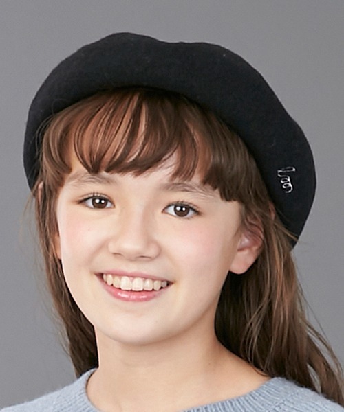 Lycee mine(リセマイン)の「ベレー帽(ハンチング/ベレー帽・キッズ・モカ/ブラック・FREE)」の11枚目の写真
