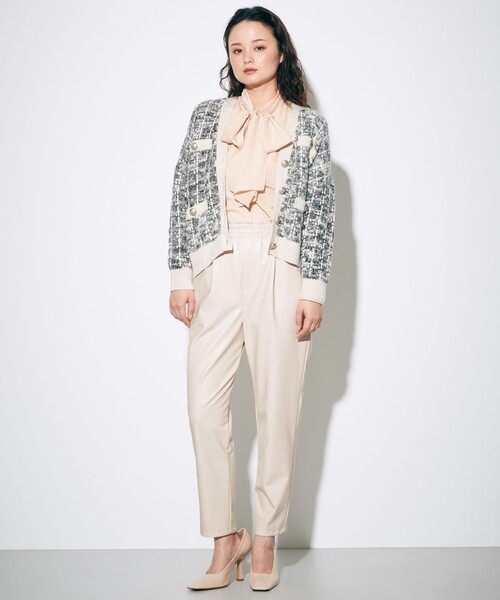 Diagram(ダイアグラム)の「ミックスツイードニットカーディガン(カーディガン/ボレロ・レディース・ベージュ/グレー・36)」の5枚目の写真