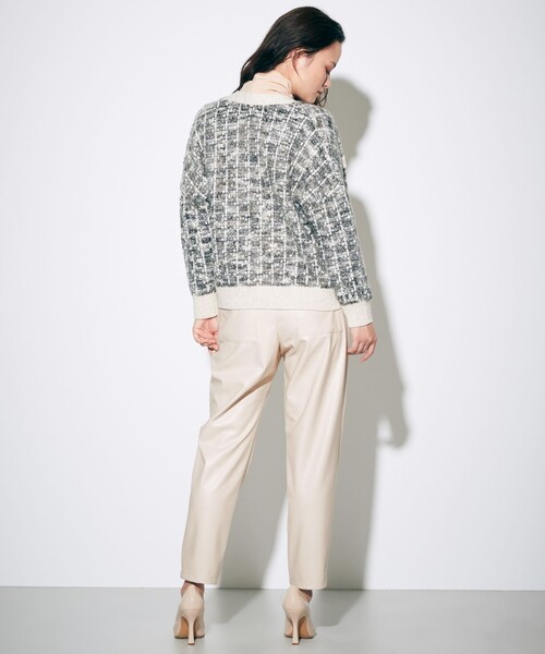 Diagram(ダイアグラム)の「ミックスツイードニットカーディガン(カーディガン/ボレロ・レディース・ベージュ/グレー・36)」の7枚目の写真