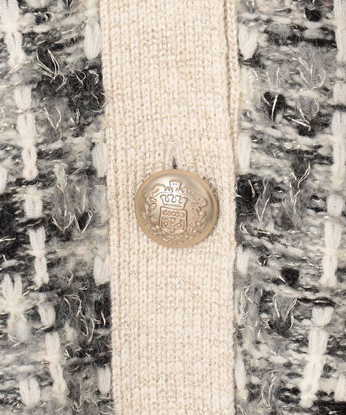 Diagram(ダイアグラム)の「ミックスツイードニットカーディガン(カーディガン/ボレロ・レディース・ベージュ/グレー・36)」の10枚目の写真