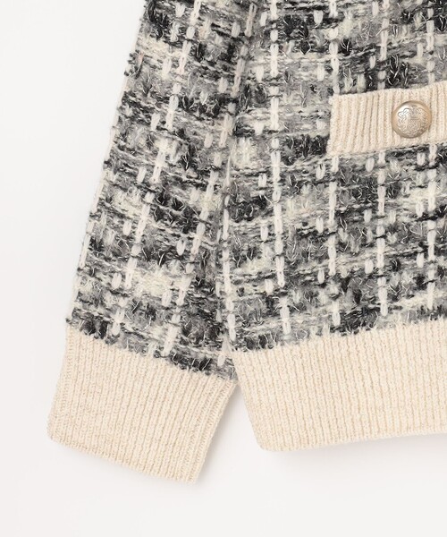 Diagram(ダイアグラム)の「ミックスツイードニットカーディガン(カーディガン/ボレロ・レディース・ベージュ/グレー・36)」の12枚目の写真