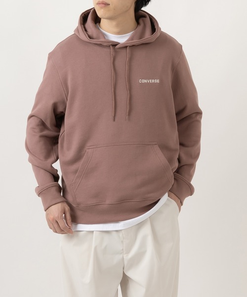 CONVERSE(コンバース)の「【CONVERSE/コンバース】ワンポイントプルオーバーパーカー/フーディ―(パーカー・メンズ・ホワイト/ブラック/ベージュ/グレー/ピンク/グリーン・M/L/XL)」の6枚目の写真