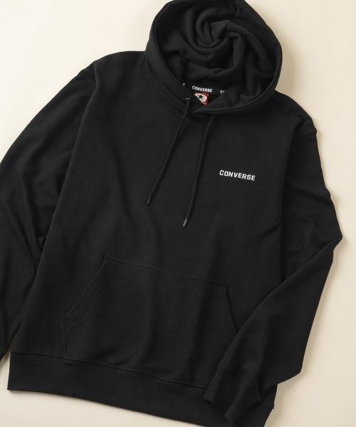 CONVERSE(コンバース)の「【CONVERSE/コンバース】ワンポイントプルオーバーパーカー/フーディ―(パーカー・メンズ・ホワイト/ブラック/ベージュ/グレー/ピンク/グリーン・M/L/XL)」の12枚目の写真