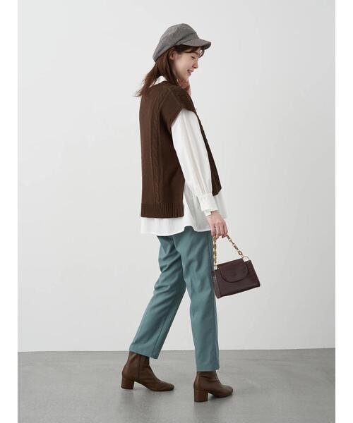 earth music&ecology（アースミュージックアンドエコロジー）の「SET2点 ケーブルベスト+ブラウス　＊（シャツ/ブラウス・レディース・ブラック/ブラウン/ブルー/ホワイト系その他2・FREE）」の18枚目の写真