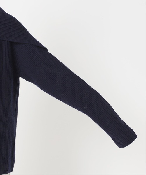 CITYSHOP（シティーショップ）の「AZE BIG COLLAR：ニット（ニット/セーター・レディース・ホワイト/ネイビー・FREE）」の18枚目の写真