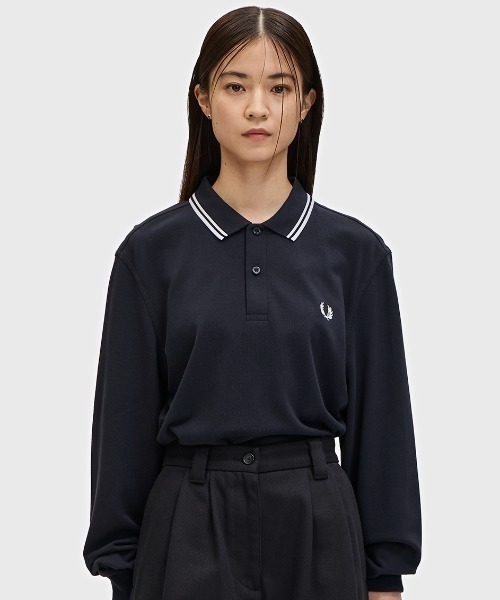 フレッドペリー ブラック 長袖ポロシャツ FRED PERRY フレッドペリー 長袖ポロシャツ メンズ The Fred
