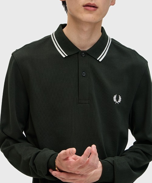 フレッドペリー M3636 ブラック 長袖ポロシャツ The Fred Perry Shirt - M3636／フレッドペリー長袖ポロシャツ