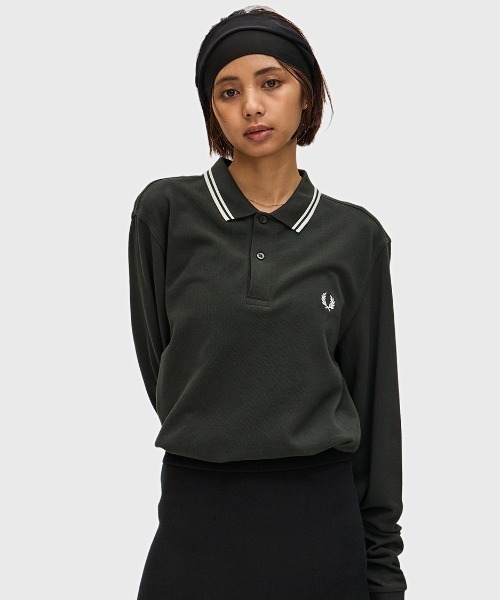 Fred Perry M3636 ブラック 長袖ポロシャツ フレッドペリー FRED PERRY The Fred Perry Shirt M3636 長袖