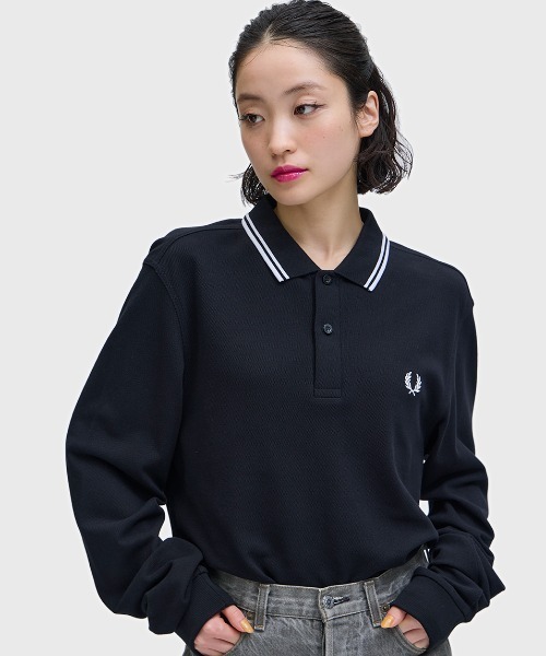 FRED PERRY フレッドペリー ポロシャツ ブラック 長袖 ロンT FRED PERRY（フレッドペリー） ポロシャツ 「WEB限定」「FRED PERRY