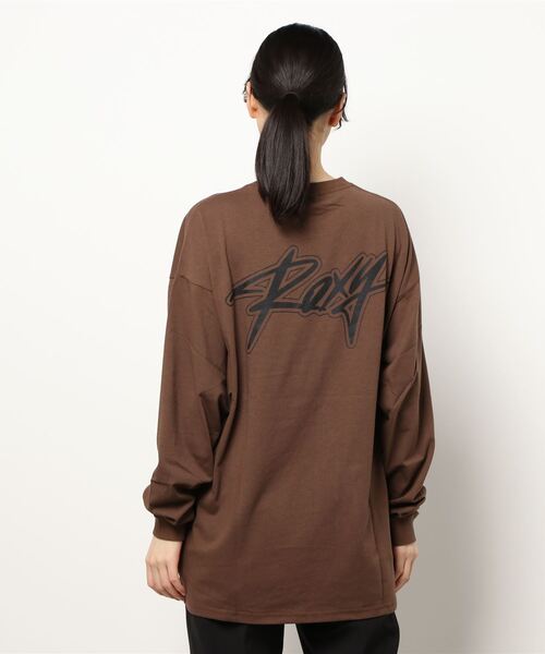 ROXY(ロキシー)の「【ZOZO限定アイテム】LOGO LONGSLEEVE TEE/ロキシーバックプリント長袖ロンT(Tシャツ/カットソー・レディース・ブラウン/グレー/ホワイト・FREE)」の5枚目の写真