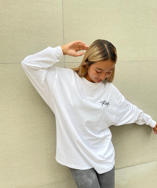 ROXY(ロキシー)の「【ZOZO限定アイテム】LOGO LONGSLEEVE TEE/ロキシーバックプリント長袖ロンT(Tシャツ/カットソー・レディース・ブラウン/グレー/ホワイト・FREE)」の18枚目の写真