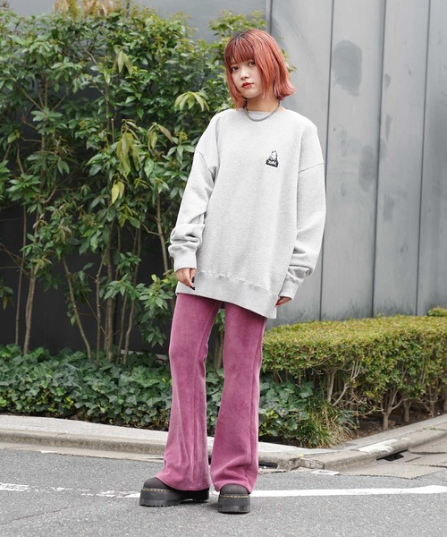 X-girl（エックスガール）の「EASY FLARE PANTS（その他パンツ・レディース・ブラック/ピンク/グリーン・XS/M/S）」の6枚目の写真