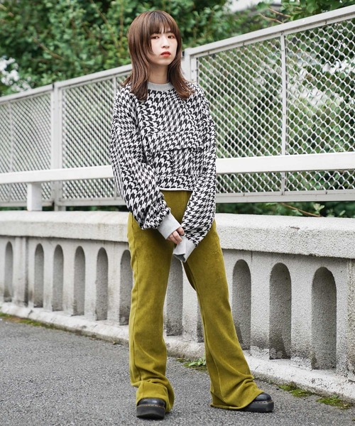 X-girl（エックスガール）の「EASY FLARE PANTS（その他パンツ・レディース・ブラック/ピンク/グリーン・XS/M/S）」の22枚目の写真