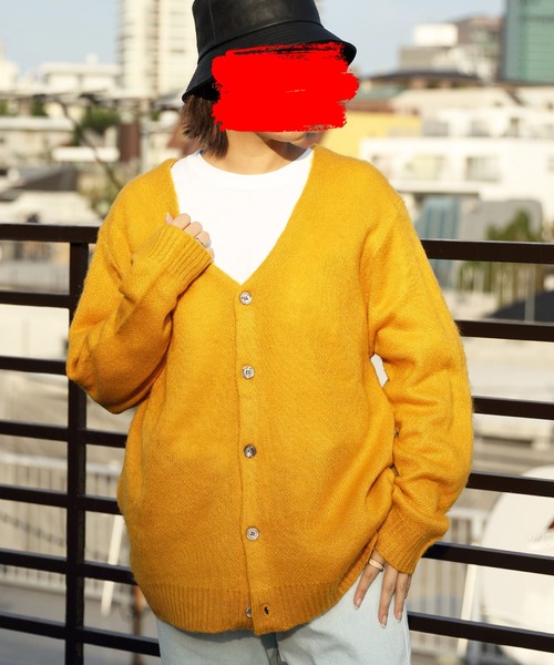 ８(eight)（エイト）の「ニットカーディガン（カーディガン/ボレロ・メンズ・ブラック/レッド/グリーン/アイボリー/ブルーグレー/マスタード/グレイッシュベージュ/スモーキーグリーン系・MEDIUM/LARGE）」の8枚目の写真