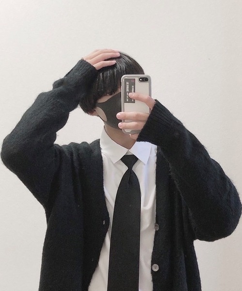 ８(eight)（エイト）の「ニットカーディガン（カーディガン/ボレロ・メンズ・ブラック/レッド/グリーン/アイボリー/ブルーグレー/マスタード/グレイッシュベージュ/スモーキーグリーン系・MEDIUM/LARGE）」の3枚目の写真