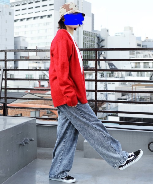 ８(eight)（エイト）の「ニットカーディガン（カーディガン/ボレロ・メンズ・ブラック/レッド/グリーン/アイボリー/ブルーグレー/マスタード/グレイッシュベージュ/スモーキーグリーン系・MEDIUM/LARGE）」の9枚目の写真