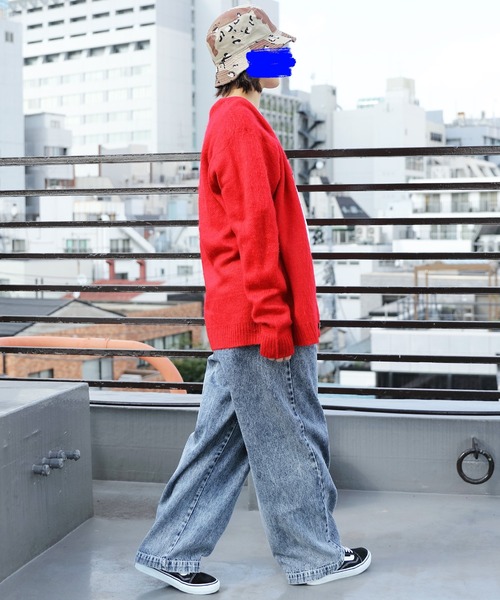 ８(eight)（エイト）の「ニットカーディガン（カーディガン/ボレロ・メンズ・ブラック/レッド/グリーン/アイボリー/ブルーグレー/マスタード/グレイッシュベージュ/スモーキーグリーン系・MEDIUM/LARGE）」の10枚目の写真