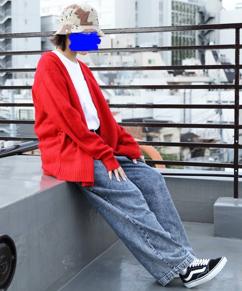 ８(eight)（エイト）の「ニットカーディガン（カーディガン/ボレロ・メンズ・ブラック/レッド/グリーン/アイボリー/ブルーグレー/マスタード/グレイッシュベージュ/スモーキーグリーン系・MEDIUM/LARGE）」の11枚目の写真