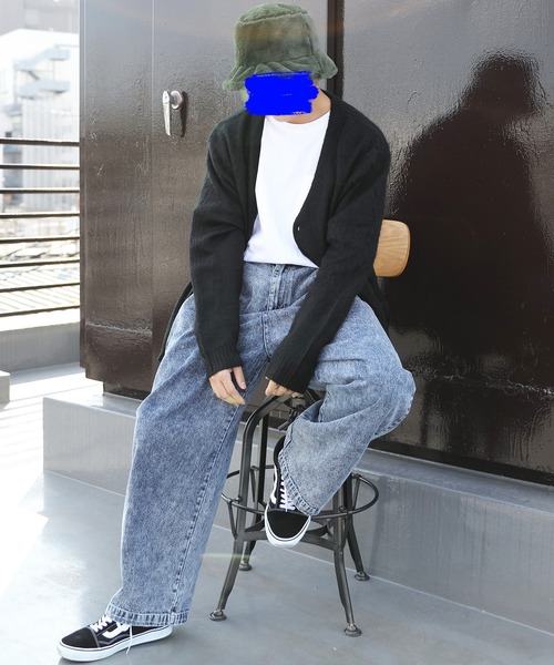 ８(eight)（エイト）の「ニットカーディガン（カーディガン/ボレロ・メンズ・ブラック/レッド/グリーン/アイボリー/ブルーグレー/マスタード/グレイッシュベージュ/スモーキーグリーン系・MEDIUM/LARGE）」の21枚目の写真