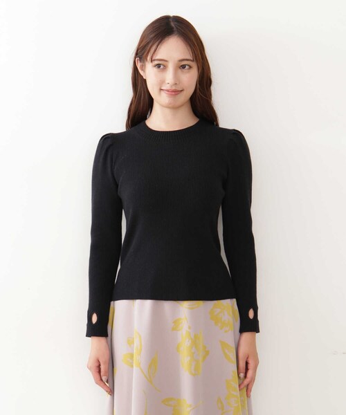 JILL by JILL STUART（ジルバイジルスチュアート）の「◇カットアウトニット（ニット/セーター・レディース・ブラック/グリーン・FREE）」の14枚目の写真