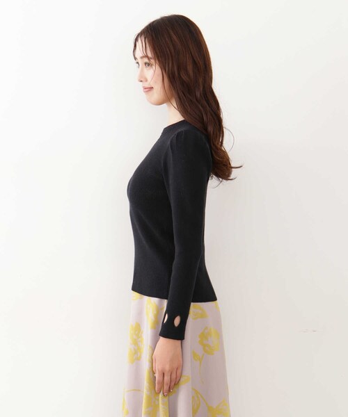 JILL by JILL STUART（ジルバイジルスチュアート）の「◇カットアウトニット（ニット/セーター・レディース・ブラック/グリーン・FREE）」の15枚目の写真